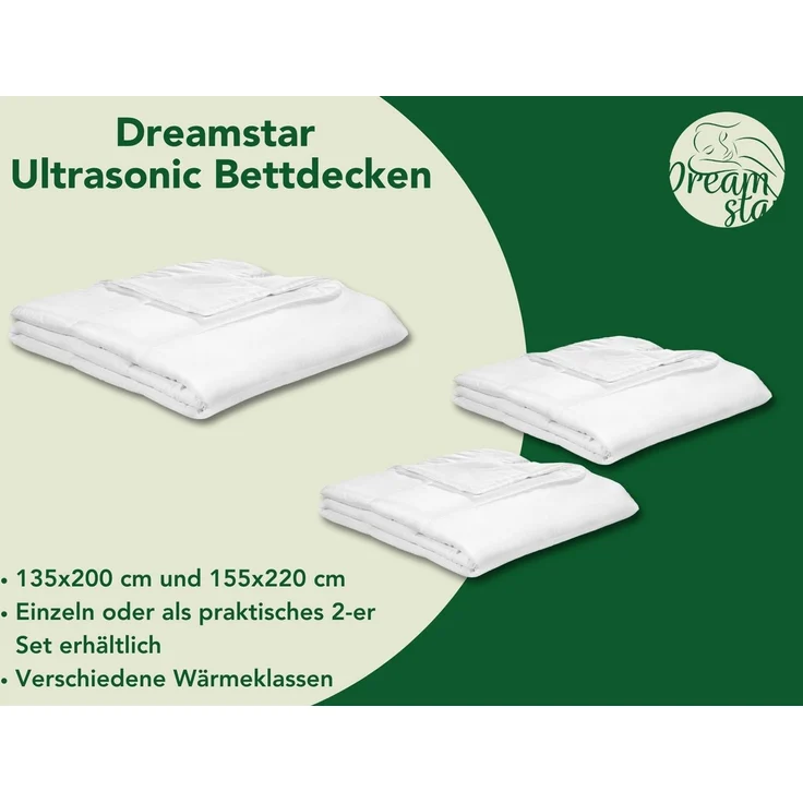 Dreamstar Microfaserbettdecke Eco, Bettdecken 2er-Set - 4-Jahreszeiten, Ganzjahres, Winter & Sommer, Füllung: Faserfüllung, Bezug: angenehm weiche Microfaser, 4-Jareszeitendecke, Frühling, Sommer, Herbst und Winter – Bild 4
