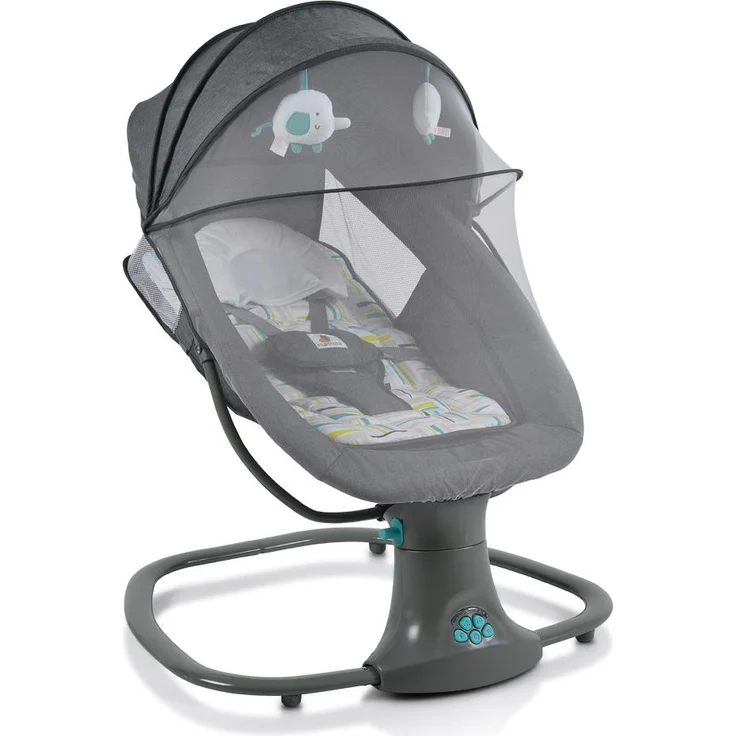 Moni Babywippe Axel 3 in 1 Schaukelfunktion Stubenwagen, Fernbedienung, Melodien grün – Bild 1