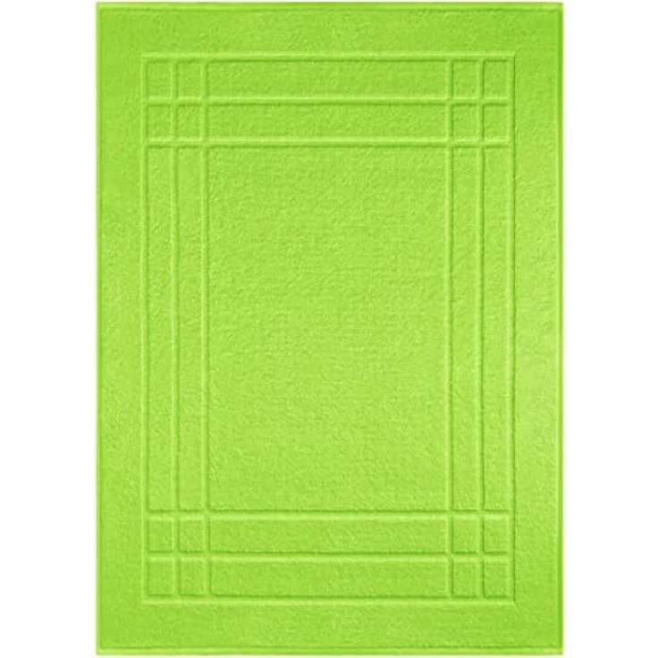 Lashuma Badematte Pure, Höhe 5 mm, schnell trocknend, Baumwolle, rechteckig, Bad Läufer 50x70 cm in grün Baumwolle – Bild 9