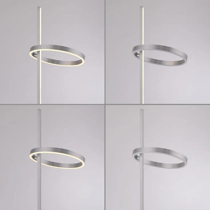 JUST LIGHT 15397-55 RITUS Stehleuchte stahl dimmbar, Touchdimmer – Bild 2