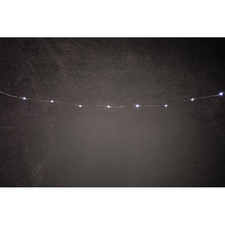 TrendLine LED-Lichterkette Mini Außen 3,9 m kaltweiß mit Timer, 8 Lichteffekten