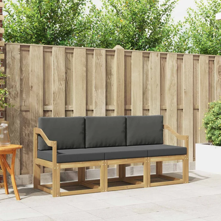 vidaXL Outdoor-Sofagarnitur 3 stk. White and Anthracite 3387191 – Bild 1