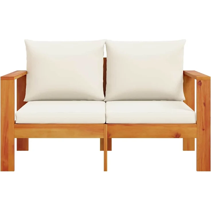 vidaXL Gartensofa mit Kissen 2-Sitzer Massivholz Akazie 367623 – Bild 3