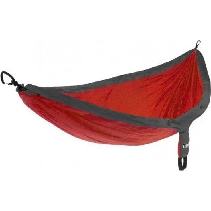 Eno hängematte Doublenest 2,8x1,4 m Nylon rot-grau 3-teilig