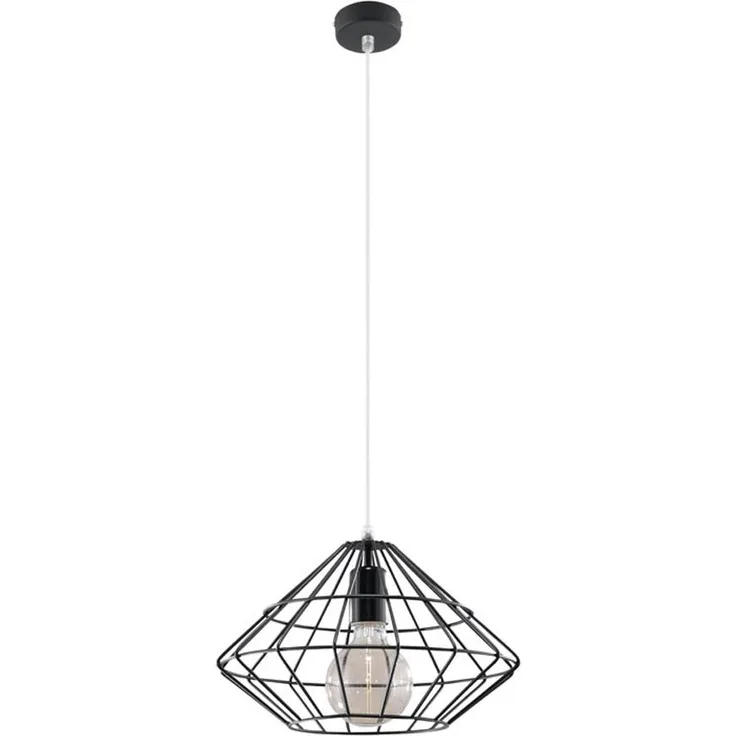 Pendelleuchte, Stahl schwarz, Käfig, 33 cm