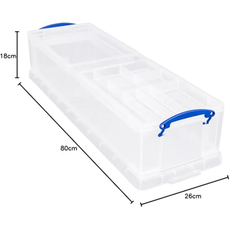 Really Useful Box Aufbewahrungsbox 22,0 l - 80,0 x 25,5 x 15,5 cm transparent – Bild 5