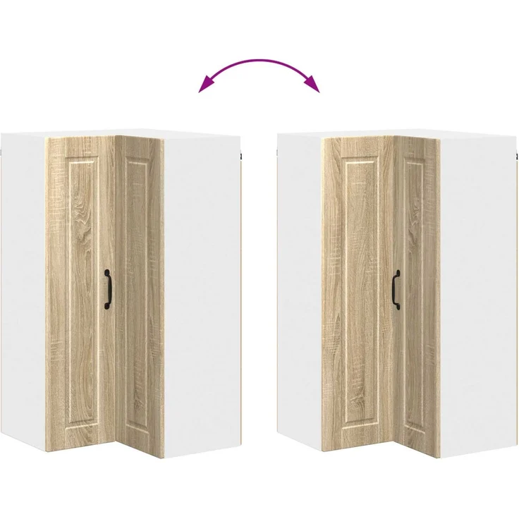 vidaXL Wand-Eckschrank PORTO Sonoma-Eiche 57 x 57 x 100 cm 885517 – Bild 11