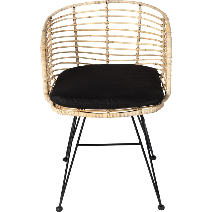 Esszimmerstuhl Rattanstuhl Farbe natur inkl. Sitzkissen NAIROBI 80553334 – Bild 3