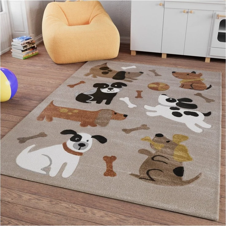 SMART KIDS Kinderteppich Rocky & Friends, rechteckig, Höhe: 10 mm, Moderner Spielteppich, strapazierfähig, pflegeleicht, Konturenschnitt – Bild 5