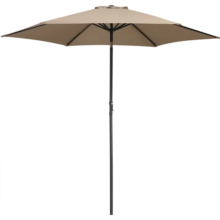 Kingsleeve Sonnenschirm, neigbar, Aluminium / Polyester taupe, Ø 300 cm