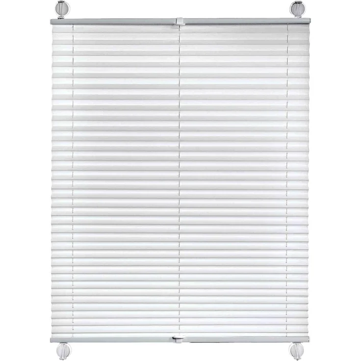 Plissee Vacufix mit Saugnäpfen, ohne Bohren, weiß 80x210 cm