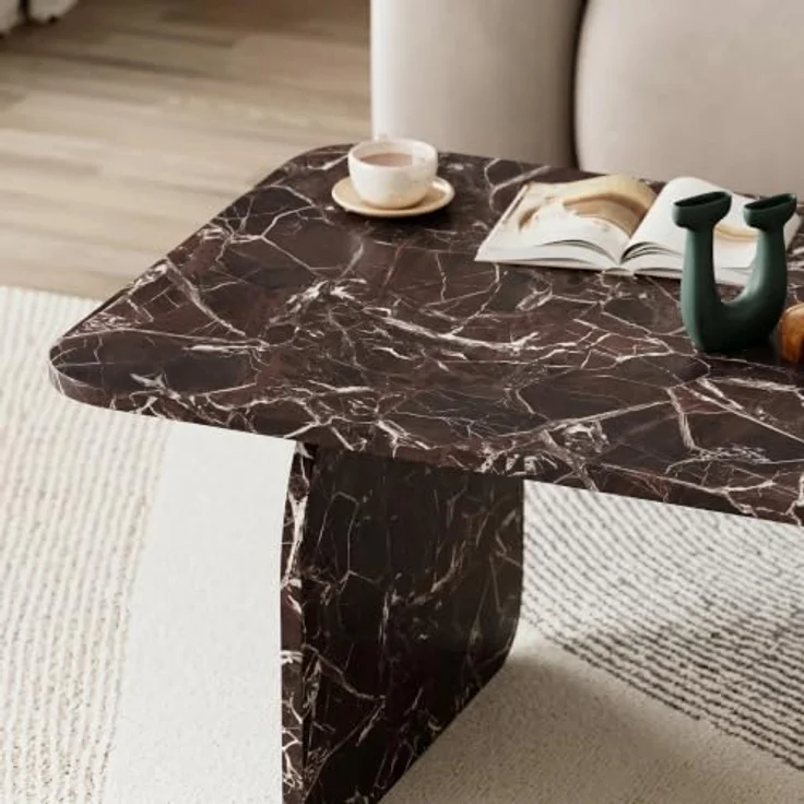 Skye Decor Couchtisch Pietra, Rosso Marmor, pflegeleicht, 100 cm breit – Bild 6