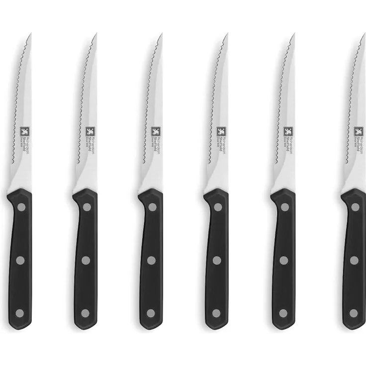 Richardson Sheffield CUCINA Steakmesser Set 6-teilig schwarz hochglanzpoliert