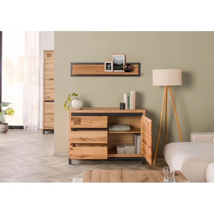 Sideboard Kernbuche 120x45x85 natur geölt VILLANDERS #110 – Bild 4