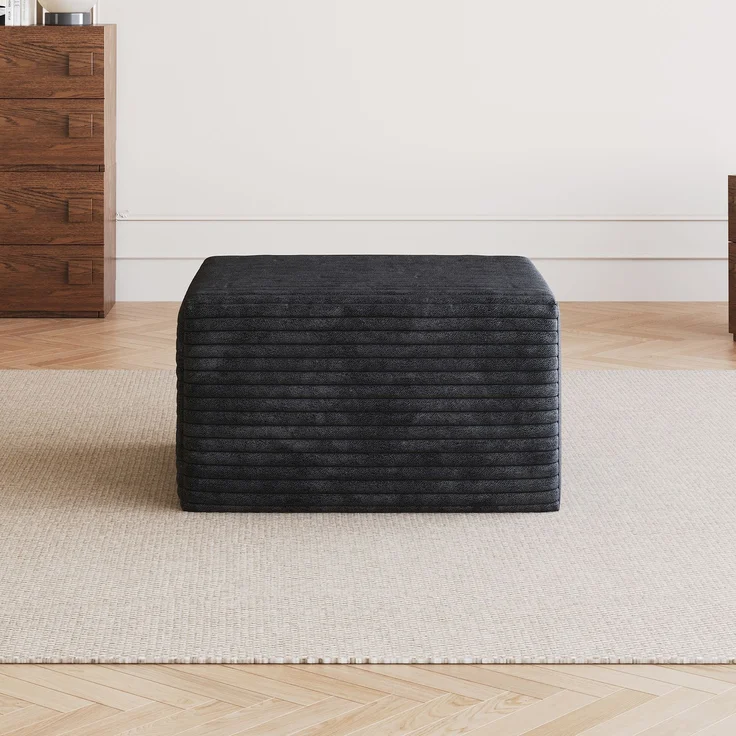 Y172-OTTOMAN-BLACK 1 Ottoman Black--Schwarz--65x60x38cm--YOUDENOVA – Bild 3