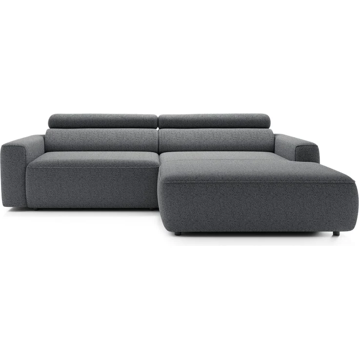 Selsey 'Fando' Ecksofa mit Schlaffunktion, L-Form, 4-Sitzer, Flechtstoff Grau, 252 cm, rechts – Bild 4