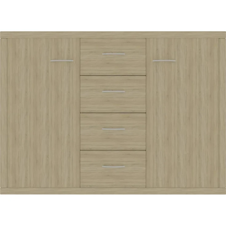 vidaXL Sideboard Sonoma-Eiche 88x30x65 cm Holzwerkstoff 800687 – Bild 4