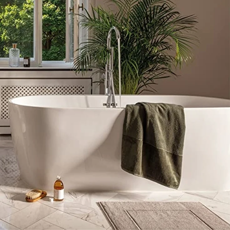 Möve Badematte Bamboo, Höhe 1 mm, strapazierfähig, Baumwolle, Viskose, rechteckig, Bambus-Zellstoff – Bild 2