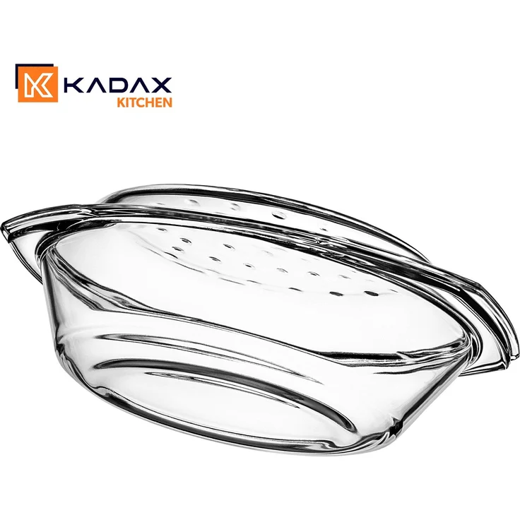 KADAX 2,9 l ovale Glas-Backform mit Deckel – Bild 6