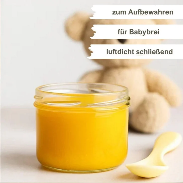 mikken Marmeladenglas Einmachglas 210ml mit Schraubdeckel Einkochglas Schraubglas, (Set, 18-tlg), für Kuchen im Glas, für Dessert, zum Aufbewahren, Pasteurisierbar – Bild 3
