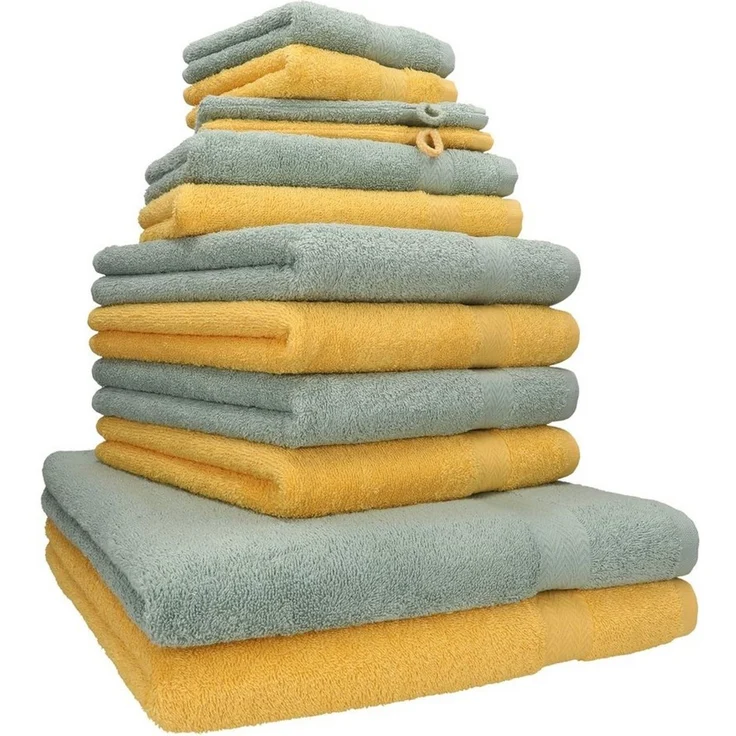 Betz Handtücher Premium Handtuch-Set 12-tlg, 100% Baumwolle (Set, 12-St), Duschtücher,Handtücher, Gästetücher, Seiftücher,Waschhandschuhe – Bild 1