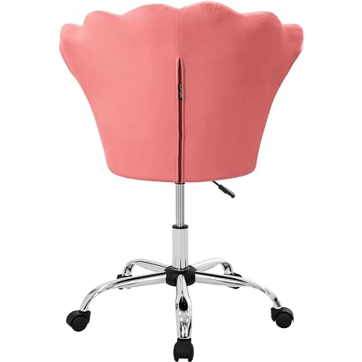 ML-DESIGN Drehstuhl Rosa, Samtbezug mit Muschel-Design, ergonomisch, höhenverstellbar, 68x90x68 cm – Bild 5