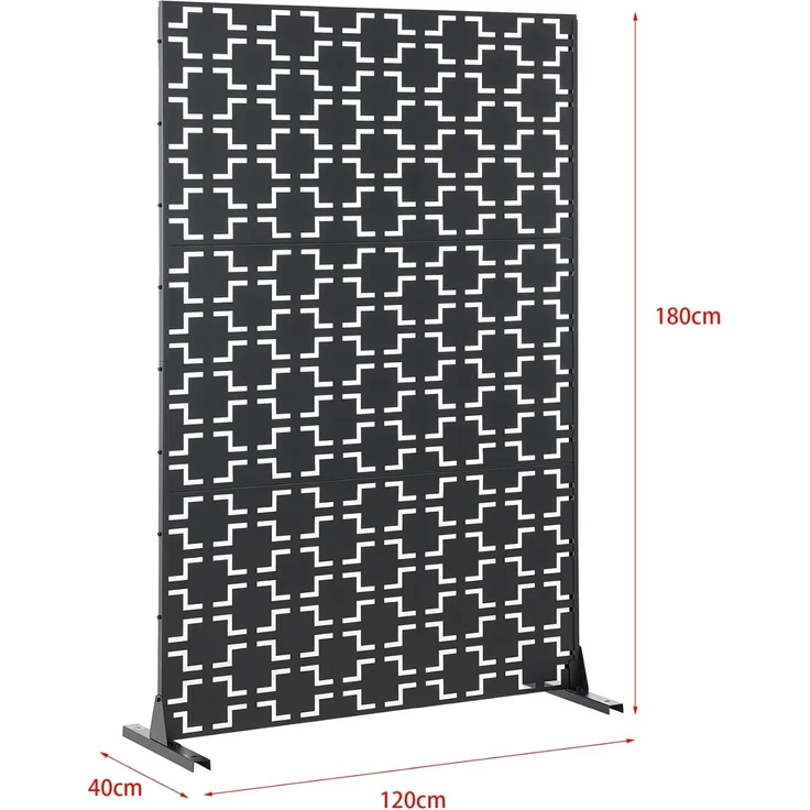 [casa. pro] 'Basciano' Trennwand, Stahl schwarz, 40 x 120 x 180 cm – Bild 3