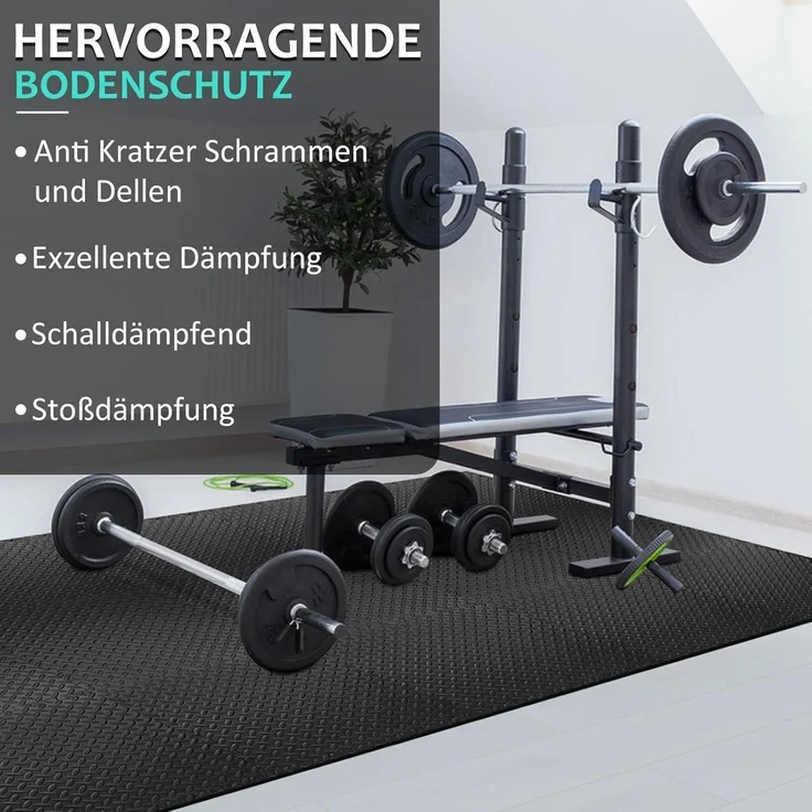 Bodenschutzmatte Fitness Set 12/24/48 Puzzlematte EVA Sportmatte Gymnastikmatte – Bild 4