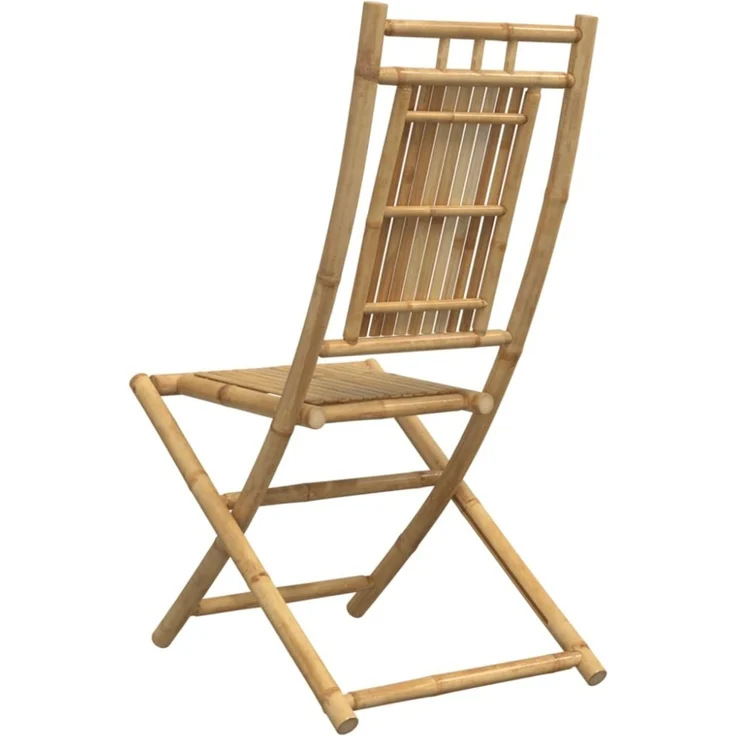 vidaXL Gartenstühle 2 Stk. Klappbar 46x66x99 cm Bambus 368037 – Bild 3
