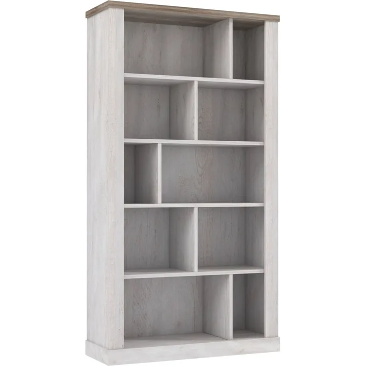 Forte Möbel 'Duro' Bücherregal, Büroregal, Pinie weiß/Eiche Antik