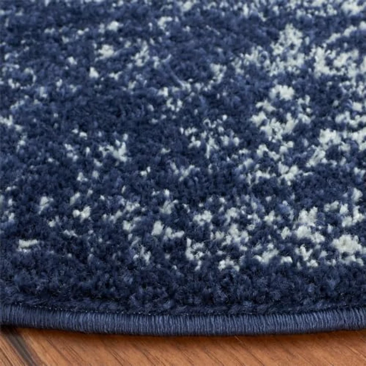 Safavieh Runder Teppich 122 cm Rund - Adirondack Collection - Transitional Design, Marineblau & Elfenbein, Pflegeleichte Synthetikmischung, Ideal für Wohnzimmer, Schlafzimmer, Büro – Bild 1