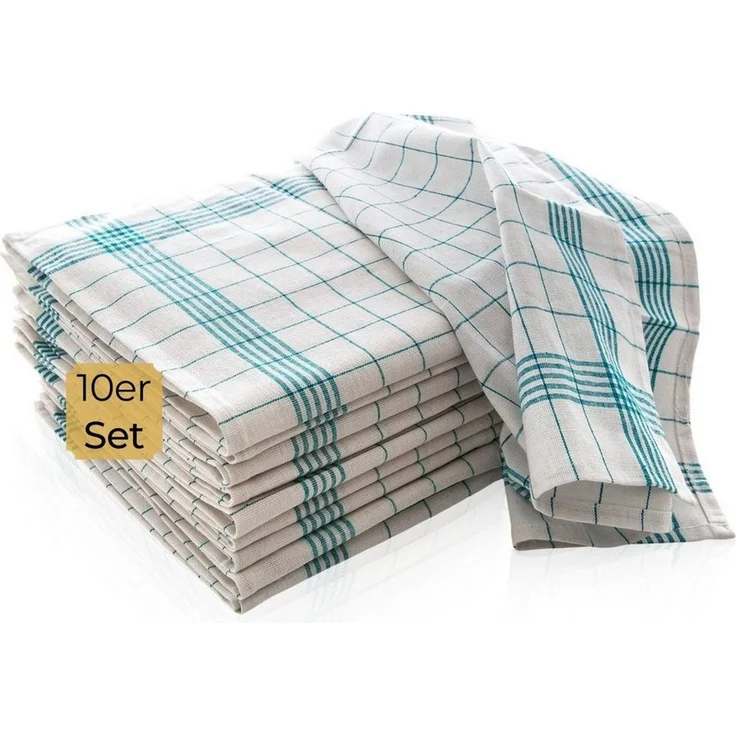 Hometex Premium Textiles Geschirrtuch Trockentuch Allzweck-Tücher kariert 50x70 cm aus 100% Baumwolle, Premium-Qualität - Vielfältig einsetzbares 10er Set – Bild 4