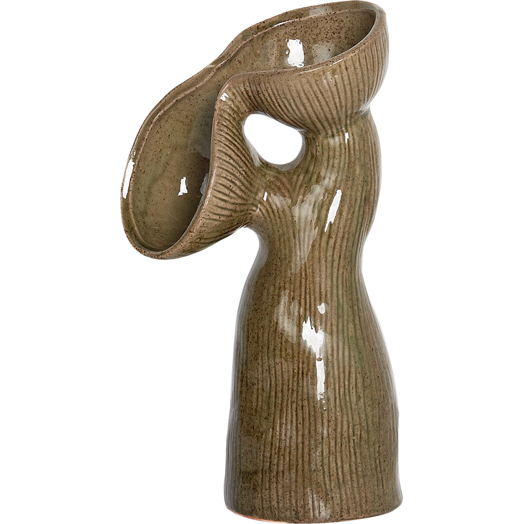 Blumenvase CALAMUS Steinzeug 28 cm Grün – Bild 4