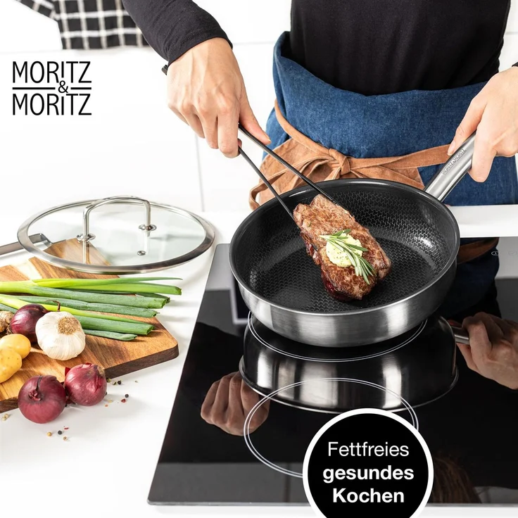 Moritz & Moritz Pfanne Gerade mit Deckel 24cm – Bild 6