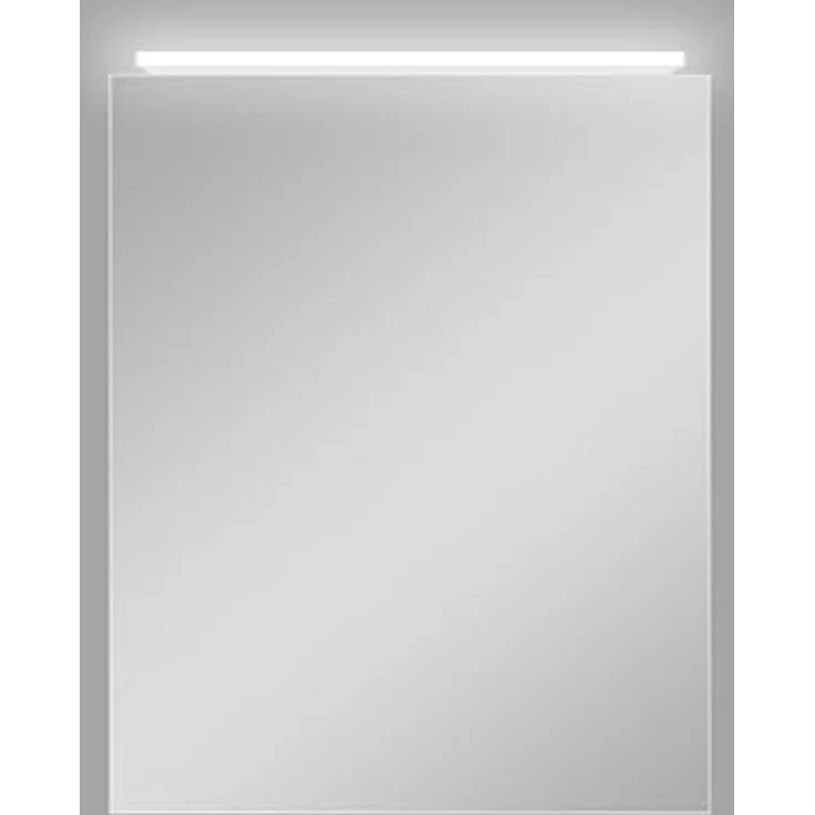 DSK LED-Spiegelschrank Aluminio Vegas, 50 x 60 cm, Silber, mit LED-Oberlicht und integrierter Steckdose, drei Glaseinlegeböden – Bild 2