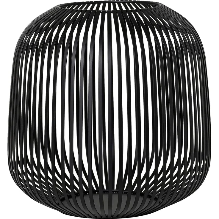 Blomus LITO Laterne, Windlicht, Kerzenhalter, Stahl pulverbeschichtet, schwarz, 27 cm, 65932