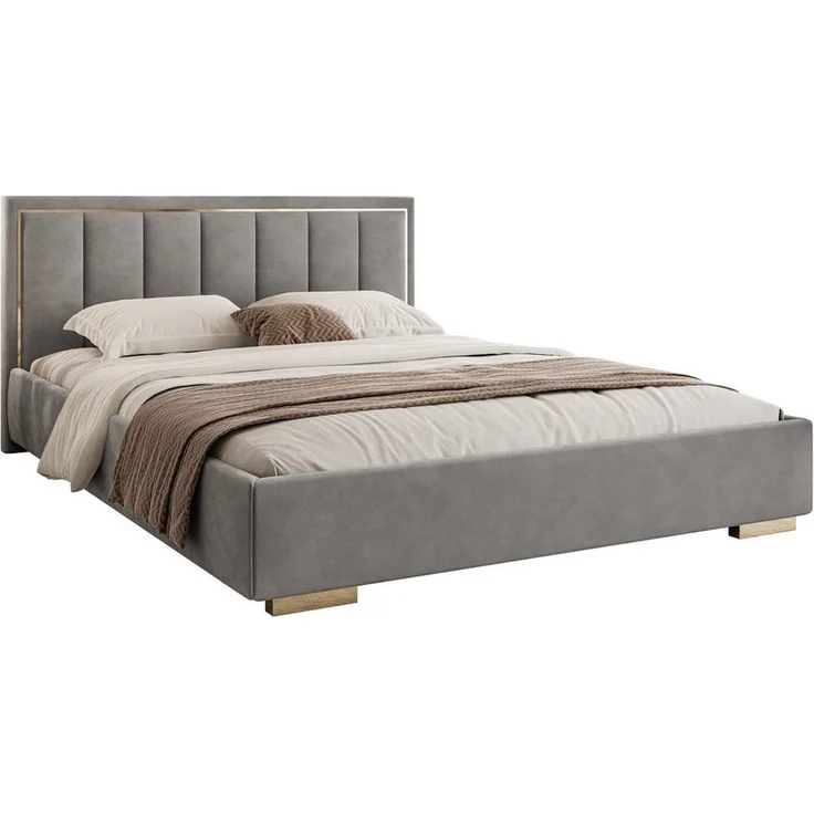 Lookway Polsterbett AURELIA mit Bettkasten und Metallgestell 180x200 – Jasmine 90, ohne Matratze – Bild 2