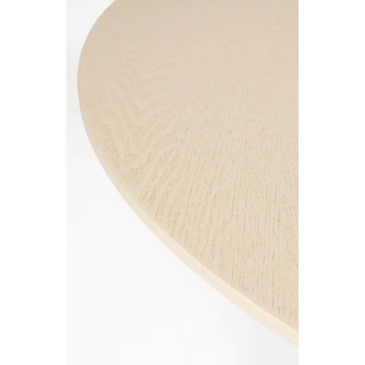 Zuiver Esstisch Pilar Rund aus Eschenfurnier in Beige, Ø100 cm, 100x100x76 cm – Bild 2