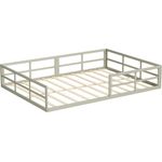 Bodenbett aus Metall Minno Greige 205 x 145 cm ohne Matratze Vitalispa