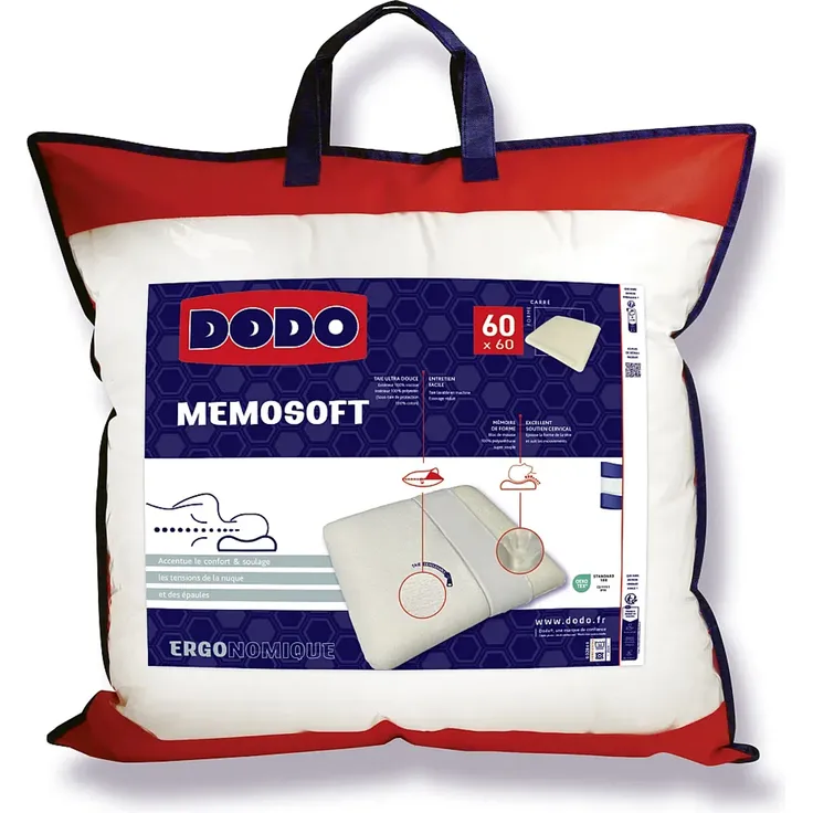 Vente-unique - Ergonomisches Visco-Kopfkissen - 60 x 60 cm - DODO von VEGETAL