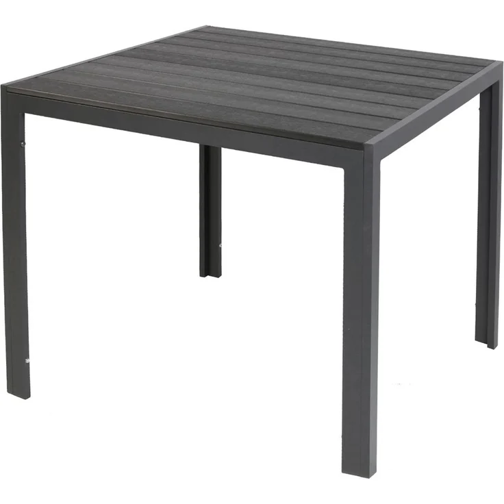 Aluminium Gartentisch Beistelltisch Esstisch Balkontisch Non-Wood Platte 90x90cm – Bild 1