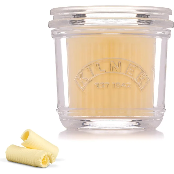 Kilner Glas-Buttertopf | 200 ml Glas-Butterbehälter mit wasserversiegeltem Deckel – klassische französischer Butterdose, hält Butter frisch und bei Raumtemperatur streichbar