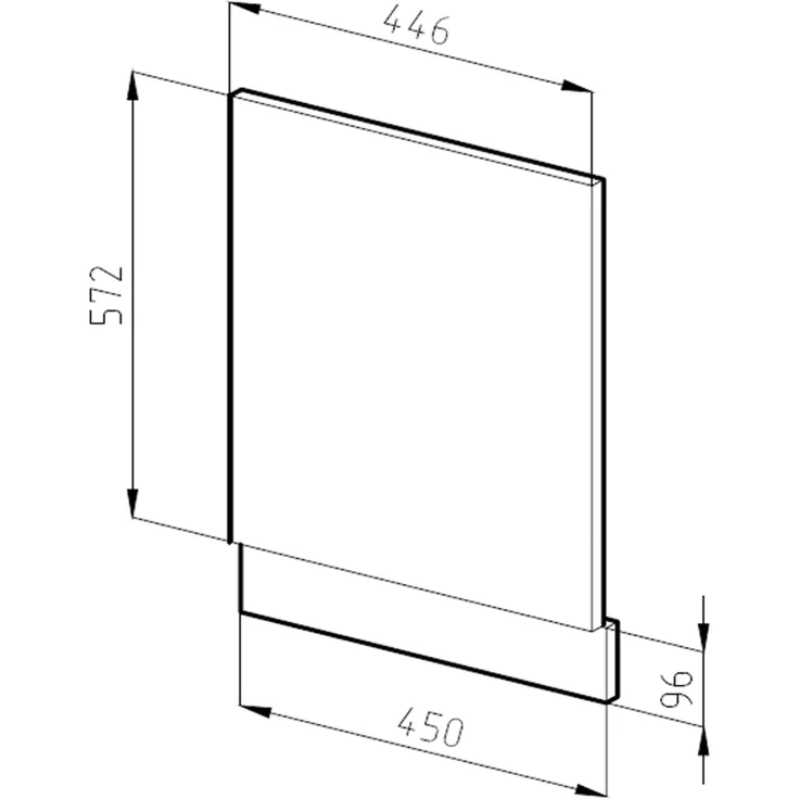 Frontblende R-Line Anthrazit Hochglanz 45 cm ohne Arbeitsplatte Vicco – Bild 3