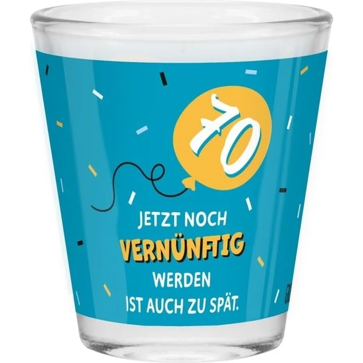 Schnapsglas Shot Stamper Lustiges Motiv Geschenk Sheepworld 70 Geburtstag 074539