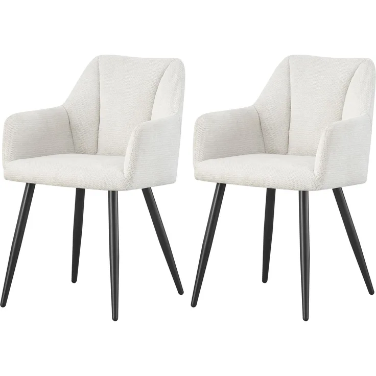 Stuhl (B/H/T): 55 x 82 x 62 cm in Creme