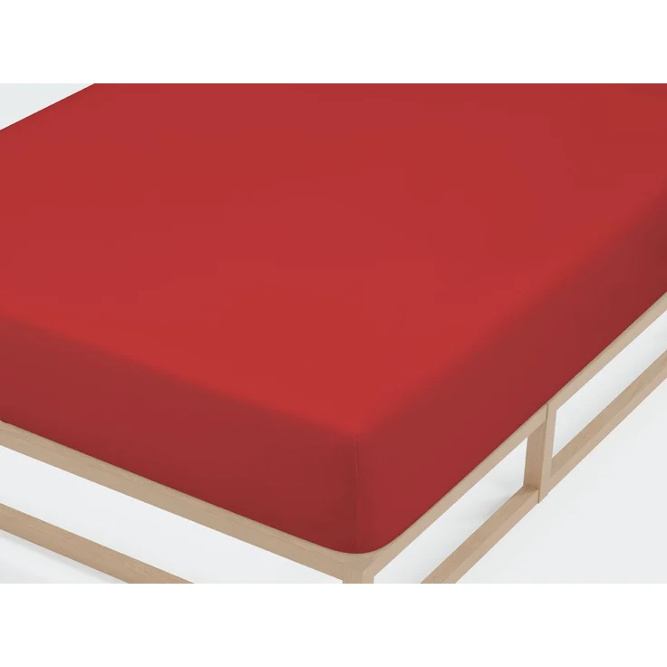 Castell Jersey-Stretch-Spannbetttuch, Rot, 1x 140x200 cm - 160x200 cm, 140x200 cm – Bild 1
