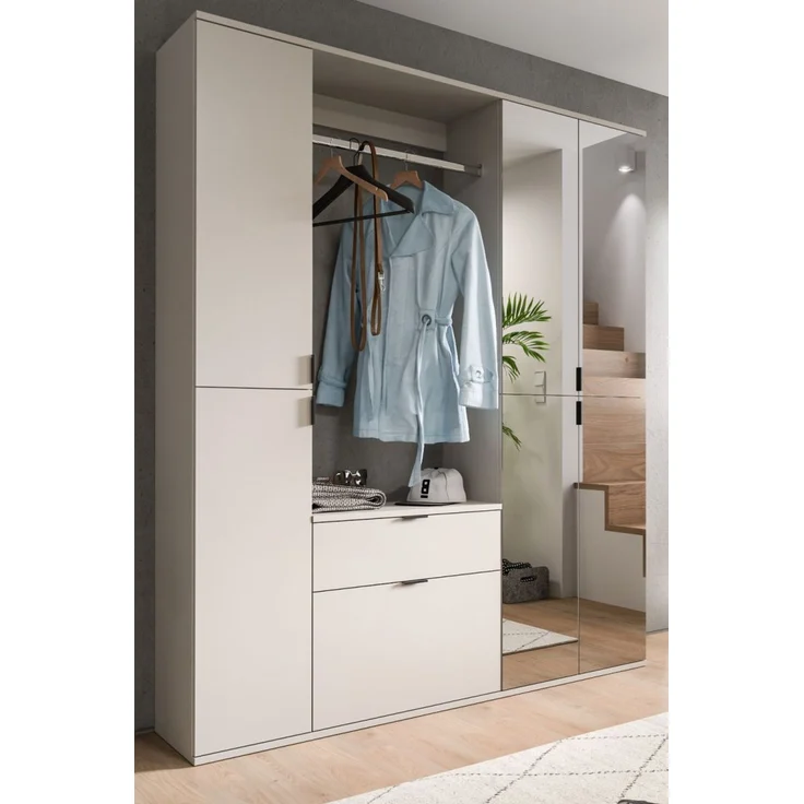 Garderobenschrank mit Spiegel Line-Up in kaschmir 122x193 cm – Bild 5