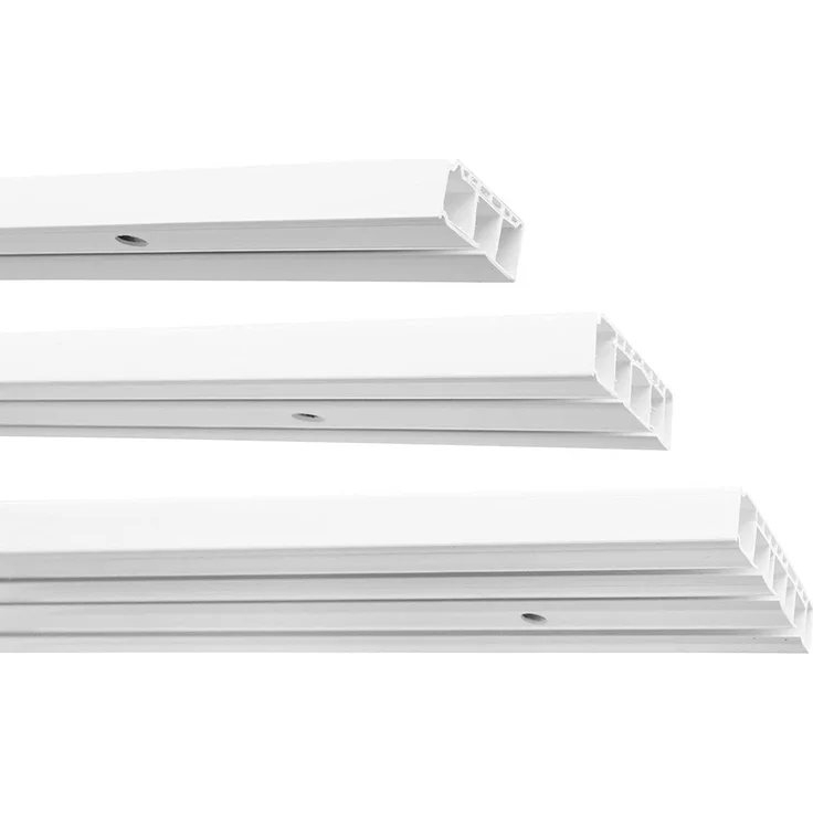 Garduna Gardinenstange Kunststoff Gardinenschiene, 1-/2-/3-läufig, weiß, 1-läufig, gebohrt, Kunststoff – Bild 5