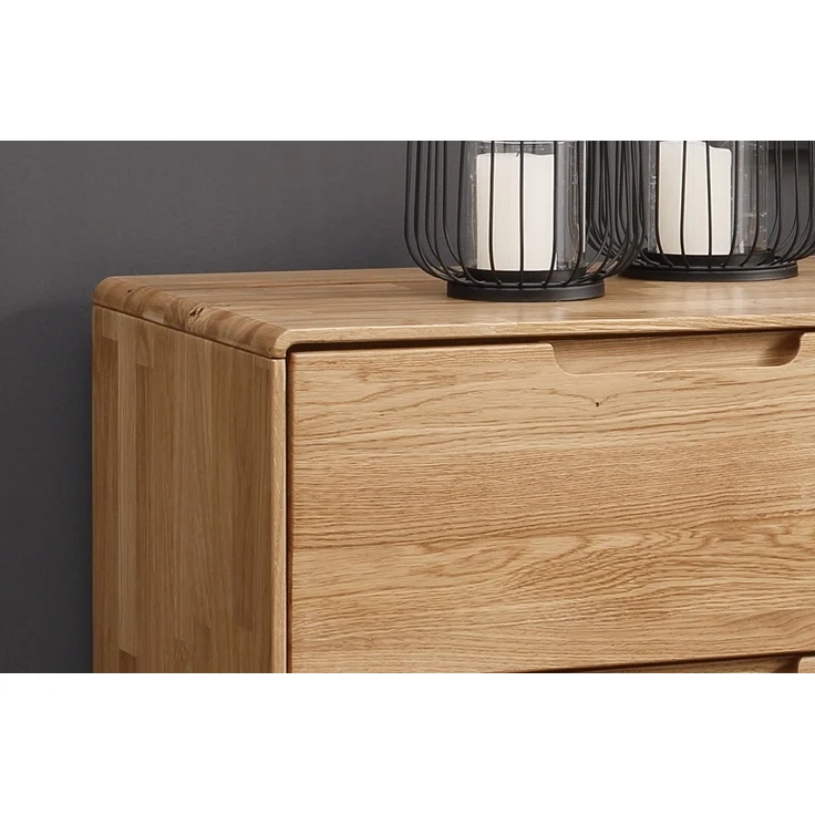 Nachttisch 51x45cm "Kent" Wildeiche massiv – Bild 3