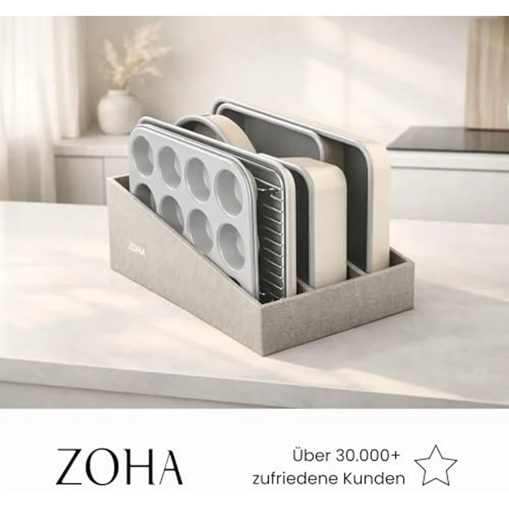 Zoha Backform mit Aluminiumkern und innovativer keramischen Antihaftbeschichtung, (6-tlg), Bis zu 290 °C hitzebeständiger Alu-Stahlkern, mühelose Reinigung – Bild 4
